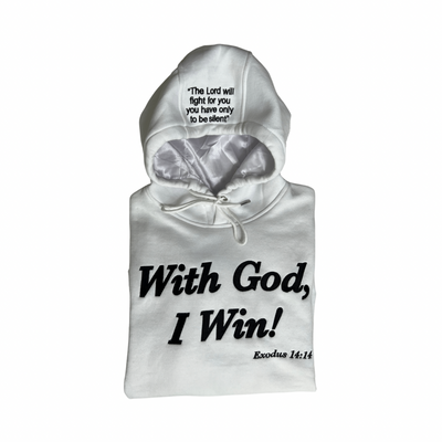 Cream Puff Print WGIW Hoodie - With God, I Win! Clothing